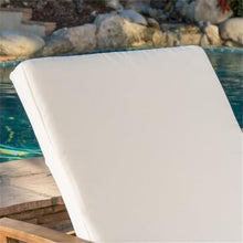 Great Deal Furniture Outdoor Teak Finish Chaise Lounge Set of 4 with Cream Water Resistant Cushion