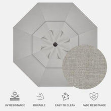 Treasure Garden AKZ PLUS Cantilever Umbrella 13' Octagonal Sunbrella Cast Silver Canopy and Black Frame with Rolling Base