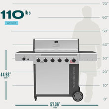 Char-Broil 463286125 Performance Series FlavorMax 6-Burner Gas Grill - Stainless