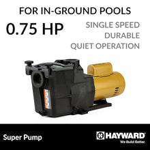 Hayward Super Pump InGround Pool Pump 0.85HP, Quieter Operation & Efficient
