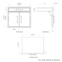 WHISTLER 30"x26"x21" Single Drawer and Double Door Combo, 30-Inch Outdoor Kitchen Stainless Steel Drawr