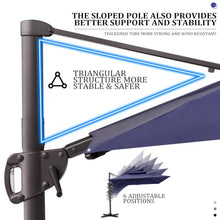 128'' Square Cantilever Umbrella with Easy-Move Base | One-Person Mobility