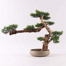 YXIANG56Q Fake Plants Artificial Bonsai Tree Large Indoor Faux Pine Plant with Pot for Hotel Lobbies Home Office Bonsai Tree