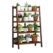 JOTDPFRYK House Balcony Decoration Plant Trellis Easy to Install Wooden Flower Stand Bamboo Flowerpot Stand Modern Rustic Balcony Planter Detachable Plant Ladder Frame Multifunctional Display Rack