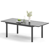 MIXPATIO Outdoor Expandable Table for 6-8, Large Metal Dining Table