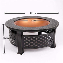 Outdoor Patio Steel Grill Fire Pit Bowl w/Spark Sn Cover,Log Grate,Poker