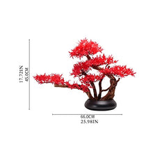 YXIANG56Q Fake Plants Artificial Bonsai Tree Japanese Maple Leaf Fake Plants for Home Office Book Shelf Room Decor Indoor, Height 17.72'' Bonsai Tree