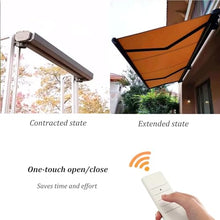 Deck Awnings, 2m/2.5m Electric Awnings for Patio with Waterproof Polyester Cover and Aluminum Frame, Shade, Umbrellas(Red,6.56 * 4.9ft)