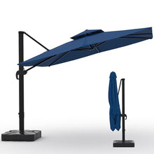10x10 ft Square Cantilever Patio Umbrella,Aluminum Umbrella Outdoor Patio