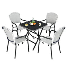 ONMYJFD Set of 4 Patio Dining Chairs with Stackable arms no Assembly Required