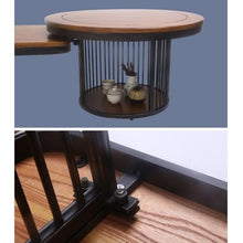 Modern Tatami Coffee Table, Large Size Japanese Floor Low Table, Living Room Wooden Coffee Table with Storage Design, Including 2 Tatami mats