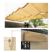 XBTGS Wave Sun Shade Sail for Backyard Patio U Shape Sunblock Shade Cloth with and Breathable Design Retractable Wave Canopy Pergola Cover for Outdoor Gar,W2.5*L20m/,W2.5*L20m/W8.20*L65.62ft