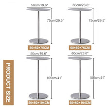 SXBHDM Stainless Steels Bar Table, High Table for Cocktail Bar Pub Coffee Tea Dining Bistro Outdoor Table, Counter Height Dining Table Tall Side Table (Size : 60x60x105cm)