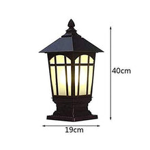YOtat Outdoor Ip65 Waterproof Column Lamp E27 Single Head Table Lamp Garden Landscape Lawn Villa Base Street Lamp Corridor Fence Lamp