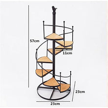 RWGOVLU Plant Stand Iron Multi-Layer Ladder Rotating Flower Pots Bonsai Frame Plant Balcony Living Room Indoor And Outdoor