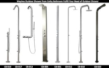 Wayime 87" Separable&Composable Free-standing Brushed Stainless Steel 304 Rainfall Outdoor Shower with DOE Certificate
