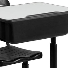 Classroom Essentials Adjustable Height Student Desk and Chair Set Grey