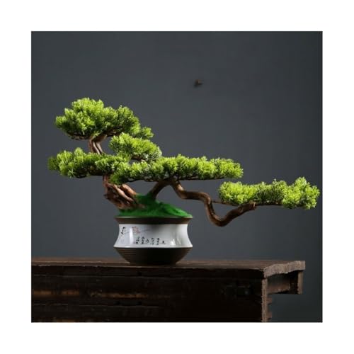 YXIANG56Q Fake Plants Artificial Bonsai Simulation Tree High-end Light Luxury Greenery Entrance Decoration Simulation Tree Bonsai Ornaments Bonsai Tree