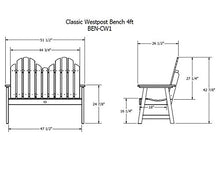 Highwood Classic Westport Adirondack Garden Bench 4ft Weathered Acorn
