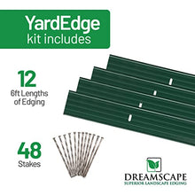 Dreamscape YardEdge Aluminum Landscape Edging - 12 Strips, 6ft Each (72ft Total), Green Duraflex Paint - Professional Quality Landscaping Border, Metal Divider for Lawn, Garden, Flowerbed