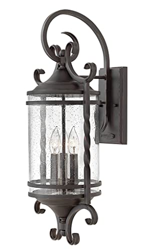 Hinkley Casa Extra Large Outdoor Wall Mount Lantern, Olde Black Finish