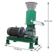 TECHTONGDA 8mm Die Wood Pellet Mill Pelletizer Press Machine Output 132 LBS/H Dual Press Rollers Suitable for Straw Peanut Shells Waste Paper Pellets for Heating & Power Generation 220V