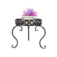 SIDUFHAOPKLL Plant Rack Flower Shelf Garden Decor Wrought Iron Balcony Outdoor Indoor Pot Stand Single layer Metal(D)