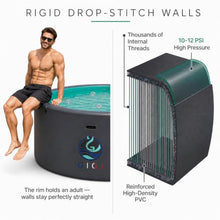 GIGI FRANCE Drop Stitch Inflatable Pool 13 ft x 59 in Deep, Rigid Hard Wall Above Ground Swimming Pool for Adults and Family, Sand Filter Pump and Electric Air Pump Included
