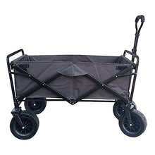 PUCNHZYNW Handcart, Folding Garden Trolley Cart Heavy Duty Wagon Multi-Function Shopping Cart for Outdoor Camping Photography Pull Truck, Load 100Kg/Grey