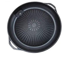 TBLOTYD Maifan Stone Smokeless Non-Stick Round Barbecue Plate Cassette Stove Household Outdoor,Black-1pcs