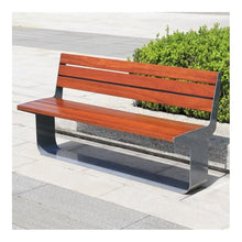mifortune-e Garden Bench, Solid Wood Outdoor Bench with Backrest - Comfortable Garden Park Patio Seating,for Patio(Small)