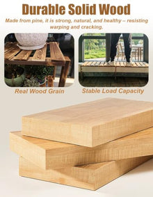 Vibeo Tall Window Ledge Plant Shelf with 2 Wooden Legs, Heavy Duty Countertop Extension Board for Window Sills, 24 28 35 39 in Drill-Free Window Sill Extender(100x30x100 cm (39x12x39 in))