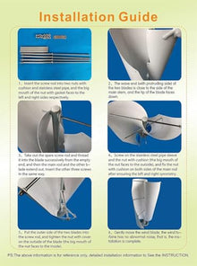 HENGJINGTR 24V,10000W 2 Blades Vertical Axis Winds Turbine with Controller 12V 24V 48V Low-Noise Windmill Generator, Vertical Axis, for Marine, RV, Home (White)