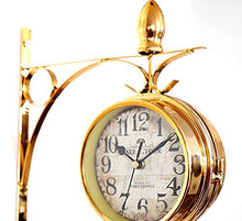 saditesdk Wall Clock, Double Sided Wall Clock,Retro Wall Clock Outdoor Garden Wall Clock Outdoor Indoor Garden Wall Clock for Garden/Patio/Yard，