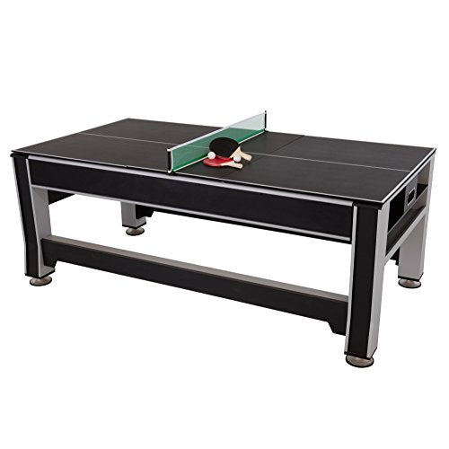 Triumph Sports 3-in-1 7' Rotating Swivel Multigame Table Black