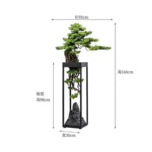 QWERAXZG Artificial Green Plant Bonsai Floor Decoration Living Room Porch Hotel Corridor Fake Tree Pot