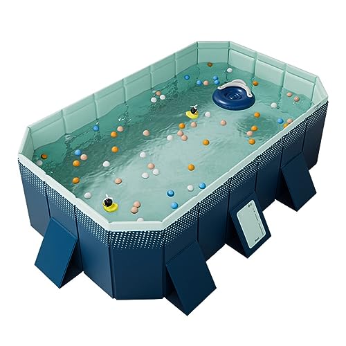 TQQEPOOL Foldable Kiddie Swimming Pool,Summer Portable Kids Play Pool for Large Medium Small Dogs & Kids (Color : C, Size : 2.6m)