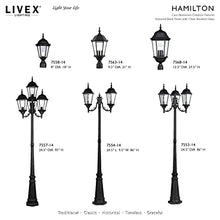 Livex Lighting 7554-14 Mount from Hamilton 2-Light Fixture, Black
