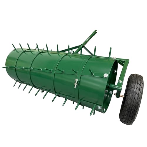 LANDZIE - Lawn Roller & Spike Aerator 39", 2 in 1 Water Filled