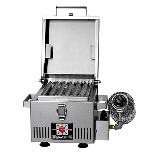 Solaire SOL-IR8A Anywhere Mini Personal Infrared Propane Gas Grill, Stainless Steel