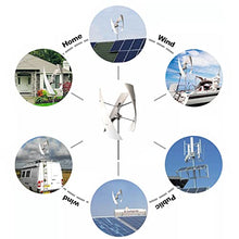 Vertical Energy Wind Generator with Controller,3000W 220V 12V 24V 48V 3 Phase Vertical Axis Permanent Magnet Magnetic Levitation Wind Generator (White)
