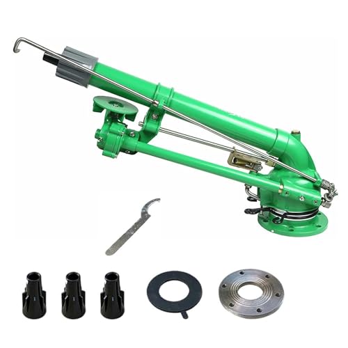 Big Rain Gun Sprinkler, 2" Impulse Impact Sprinkler, 360° Large-Area Watering Spray, with Replacement Nozzle Set, for Farmland Irrigation System