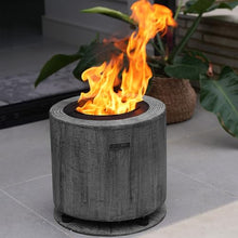 El Fuego Wax-Burning Fire Pit with Refill, Graphite Grey