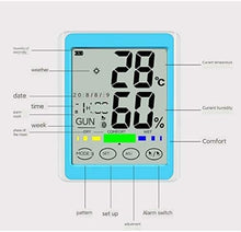 Yuidaaavzz Digital Hygrometer Indoor Thermometer Huty Gauge with Jumbo Touchscreen and Backlight, Temperature Huty Monitor Indoor Thermometer (Color : Green) (Blue)