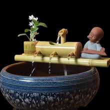 ERoomQ Landscape Decoration, Bamboo Water Garden Statue,Indoor Outdoor Water Fountain,Bamboo Water Feature,Home Decor Ornaments Crafts,for Outdoor Home Decoration A 45cm Fountain