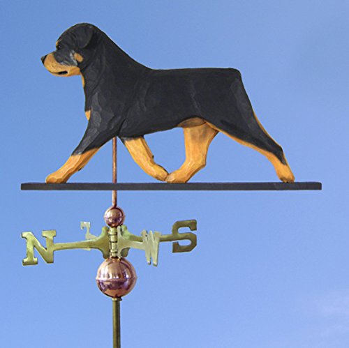 Rottweiler Hand Carved & Painted Weathervane 32 Inch
