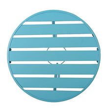 Merax Retro Bistro Table and Chairs Set of 2, Iron Round Table and 2 Chairs, 3 Piece Weather Resistant Patio Bistro Set for Outdoor Balcony Yard Porch Garden (Blue)
