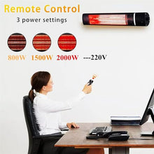 Electric Outdoor Heater, Wall Mounted Patio Heater, 3 Speed ​​Temperature Setting with 24 Hour Remote Timer, Waterproof(220v/2000w)