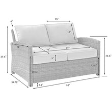 Afuera Living Modern Outdoor Wicker Loveseat, 56" W x 33" H x 32.5" D, Durable Steel Frame, Brown and Sand Finish, UV-Resistant Cushions, Weather-Resistant Patio Seating for Garden or Deck