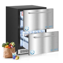 FOHERE 24" Undercounter Drawer Refrigerator, Waterproof Indoor, 5.12cu.ft